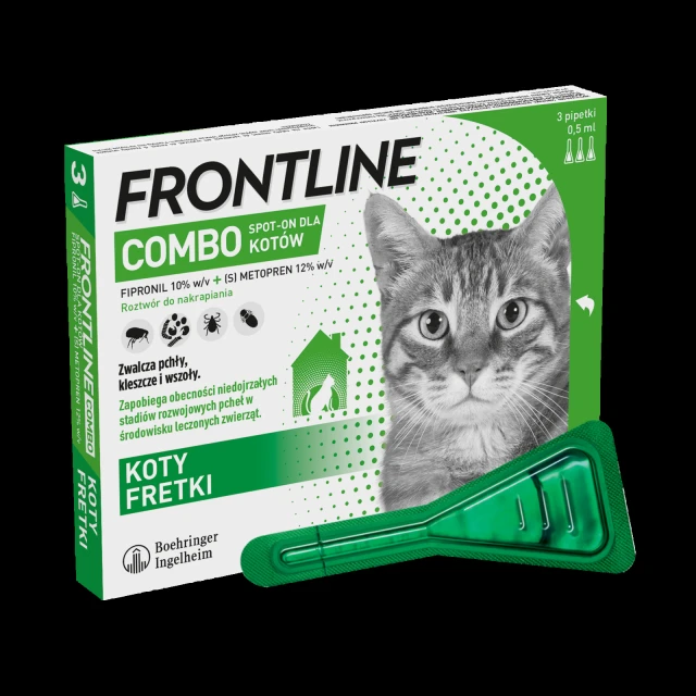 Краплі від бліх і кліщів для котів Frontline Combo Spot-On 3 шт x 0,5 мл (5909997034065)