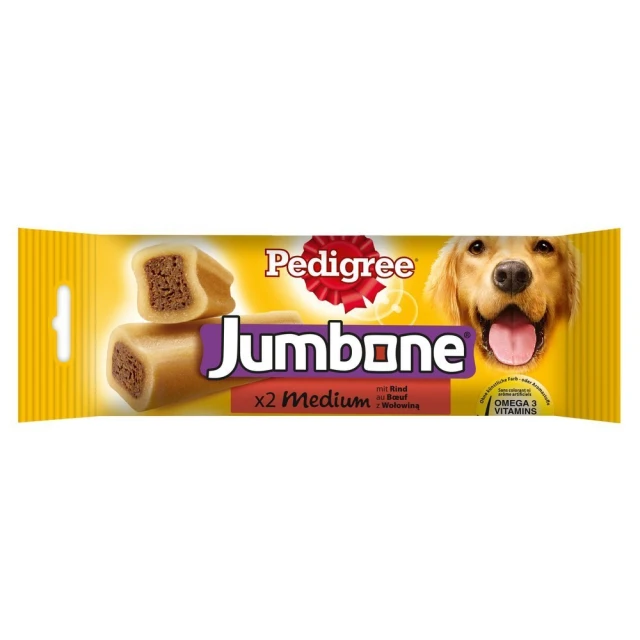 Ласощі для собак середніх порід Pedigree Jumbone з яловичиною 180 г (5998749139899)