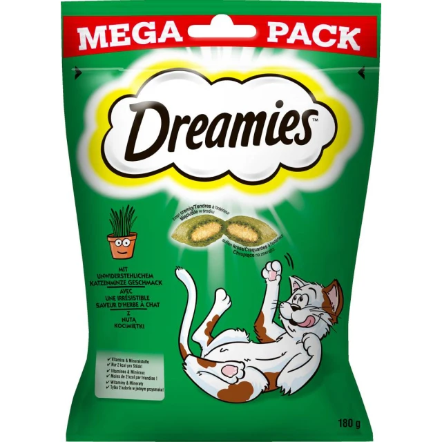 Ласощі для котів Dreamies з котячою м'ятою 180 г (5998749143704)