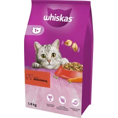 Сухий корм для котів Whiskas Adult з яловичиною 1,4 кг (5998749144152)