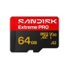 Карта пам'яті SanDisk Extreme Pro microSD UHS-I 64 ГБ 200 МБ/с читання 90 МБ/с запис (619659223410)