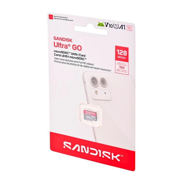 Карта пам'яті SanDisk Ultra Go microSD UHS-I 128GB 190MB/s (619659227432)