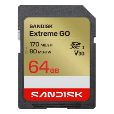 Карта пам'яті SanDisk Extreme Go SD UHS-I 64GB 170MB/s(R) / 80MB/s(W) (619659227883)