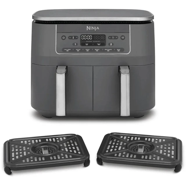 Аерогриль Ninja Double DZ300EU 2400 Вт 7,6 л Grey (622356322690)