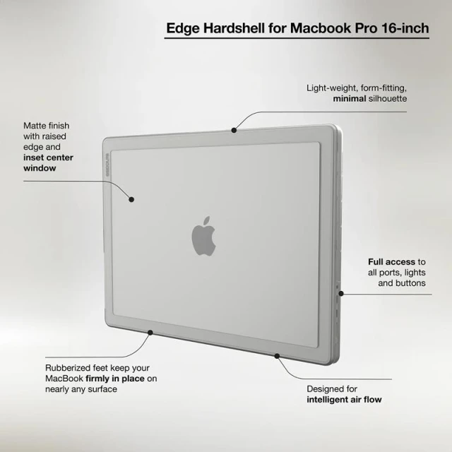 Чохол Incase Hardshell Case для MacBook Pro 16 M1 | M2 | M3 | M4 (2021-2024) Clear (INMB200754-CLR)