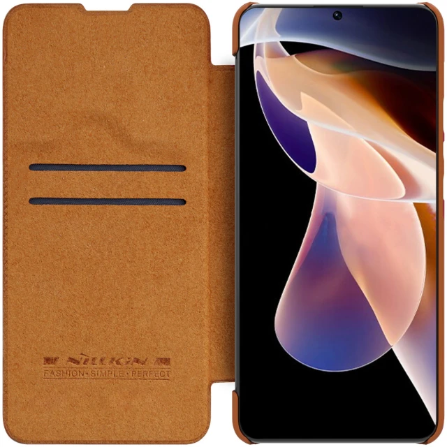Чохол-книжка Nillkin Qin Leather для Xiaomi Redmi Note 11 Pro/11 Pro Plus Brown (6902048234987)