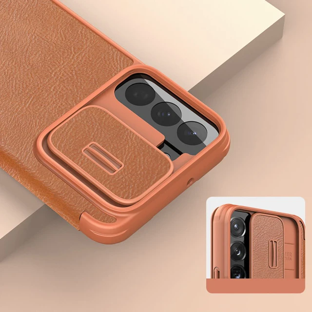 Чехол Nillkin Qin Leather Pro для Samsung Galaxy S22 Plus Brown (6902048235540)