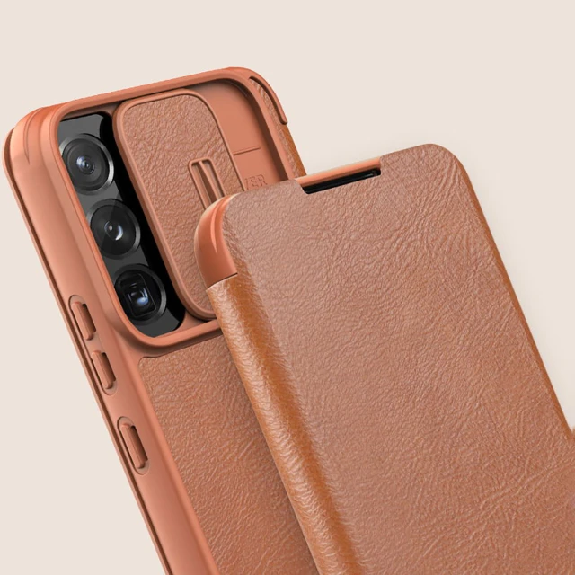 Чехол Nillkin Qin Leather Pro для Samsung Galaxy S22 Plus Brown (6902048235540)