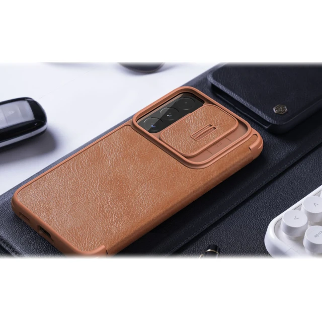 Чехол Nillkin Qin Leather Pro для Samsung Galaxy S22 Plus Brown (6902048235540)