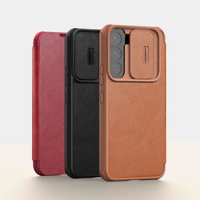 Чехол Nillkin Qin Leather Pro для Samsung Galaxy S22 Plus Brown (6902048235540)