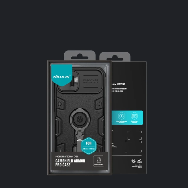Чохол Nillkin Camshield Armor Pro для iPhone 14 Plus Black with MagSafe (6902048248830)
