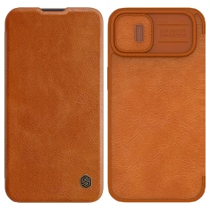 Чохол Nillkin Qin Pro для iPhone 14 Plus Brown (6902048248984)
