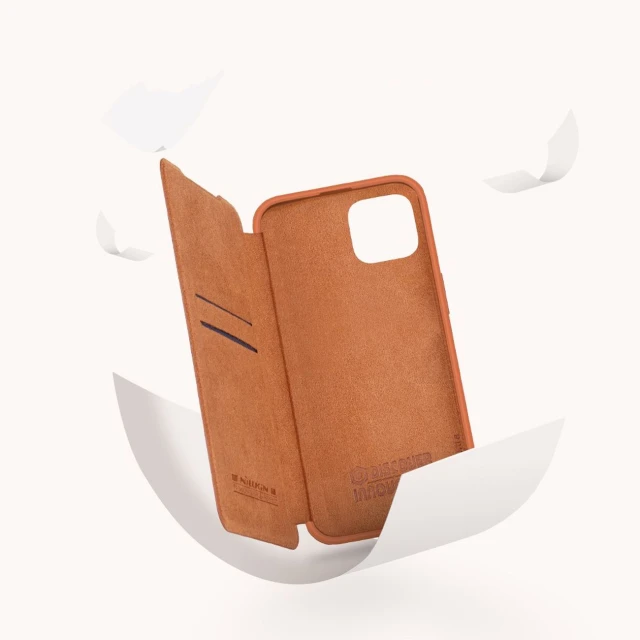 Чохол Nillkin Qin Pro для iPhone 14 Plus Brown (6902048248984)