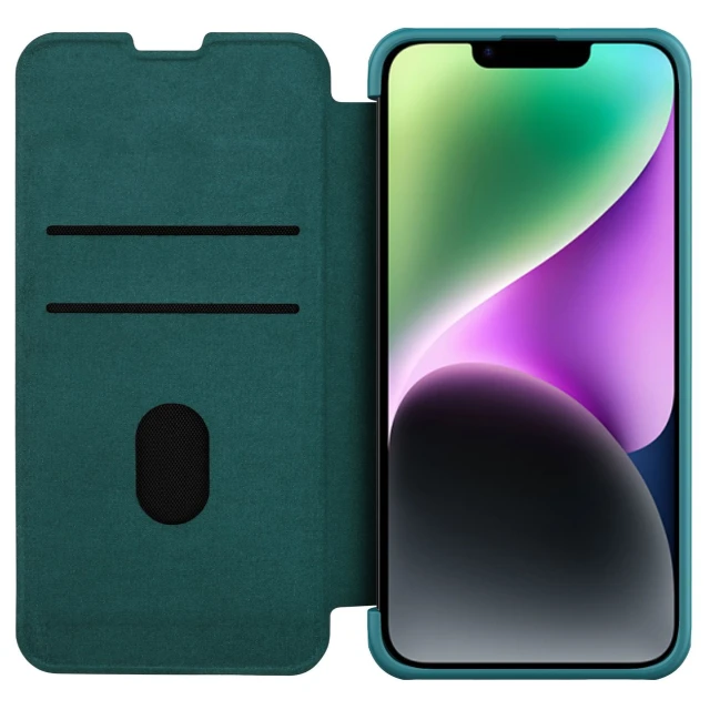 Чохол Nillkin Qin Pro для iPhone 14 Plus Exuberant Green (6902048249103)
