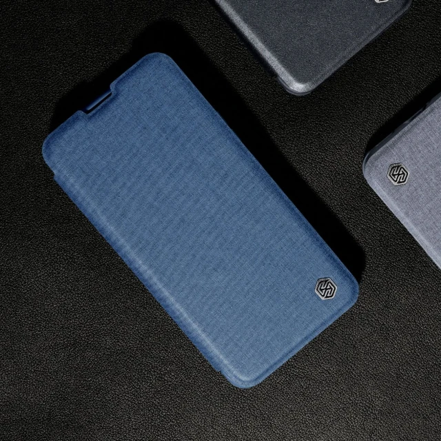 Чохол Nillkin Qin Cloth Pro для iPhone 14 Plus Blue (6902048249172)