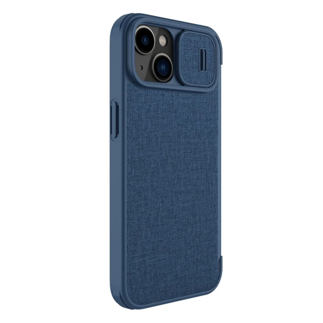 Чохол Nillkin Qin Cloth Pro для iPhone 14 Plus Blue (6902048249172)