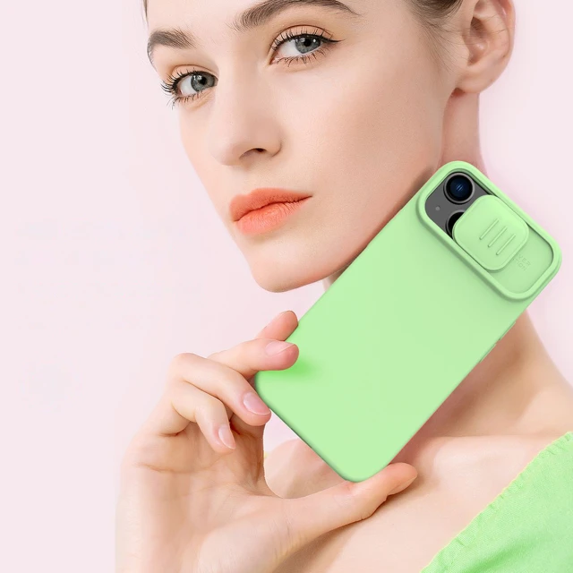 Чохол Nillkin Camshield Magnetic Silicone для iPhone 14 Plus Green with MagSafe (6902048249479)