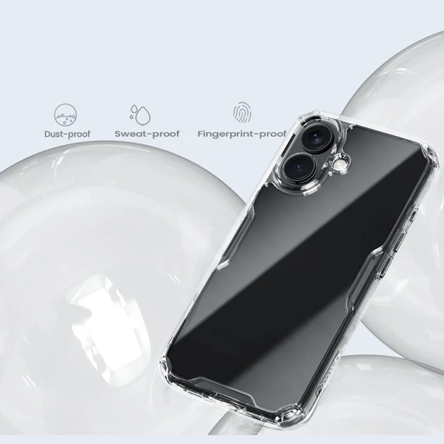 Чехол Nillkin Nature Pro для iPhone 16 White Transparent (6902048287181)