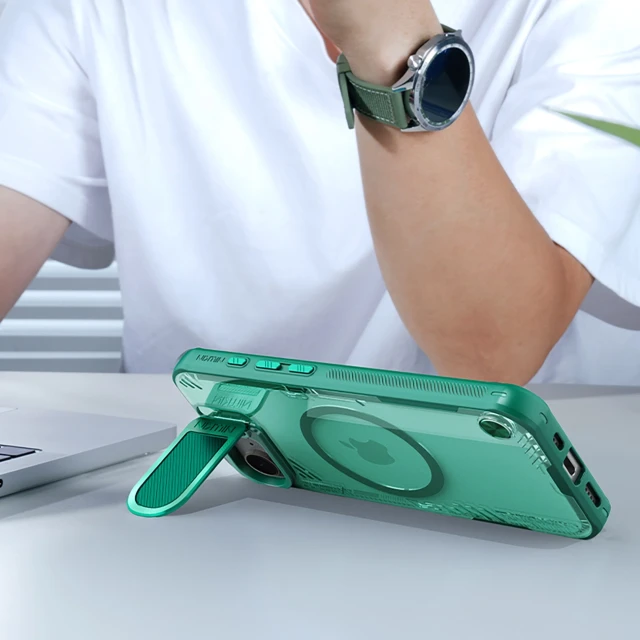 Чехол Nillkin Iceblade Prop для iPhone 16e Green with MagSafe (6902048296374)