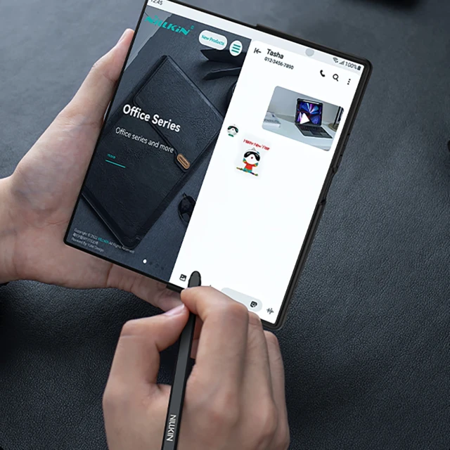 Чохол Nillkin Qin Pro для Samsung Galaxy Z Fold 7 Black (6902048298842)