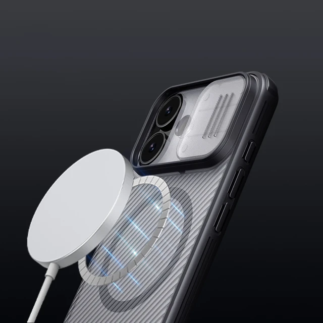 Чохол Nillkin CamShield Pro Magnetic для iPhone 17 Transparent Black with MagSafe (6902048303874)