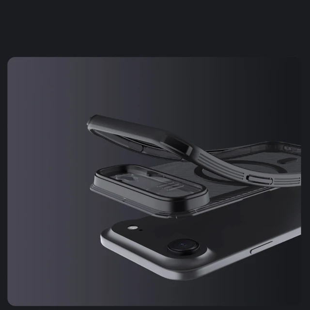 Чохол Nillkin CamShield Pro Magnetic для iPhone 17 Air Transparent Black with MagSafe (6902048303898)