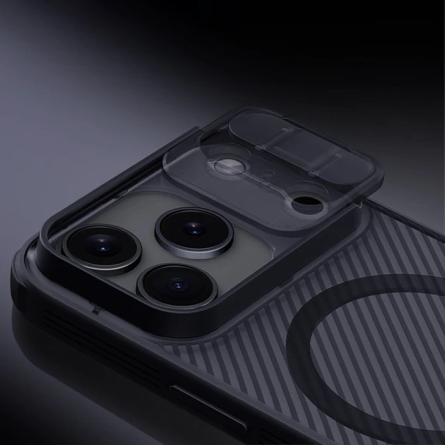 Чохол Nillkin CamShield Pro Magnetic для iPhone 17 Pro Max Transparent Black with MagSafe (6902048303935)