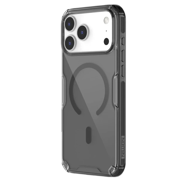 Чохол Nillkin Nature TPU Pro Magnetic для iPhone 17 Pro Max напівпрозорий чорний with MagSafe (6902048304833)