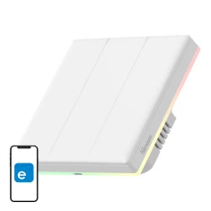 Розумний сенсорний настінний вимикач Wi-Fi Sonoff TX T5 3C (3-канальний) (T5-3C-86)
