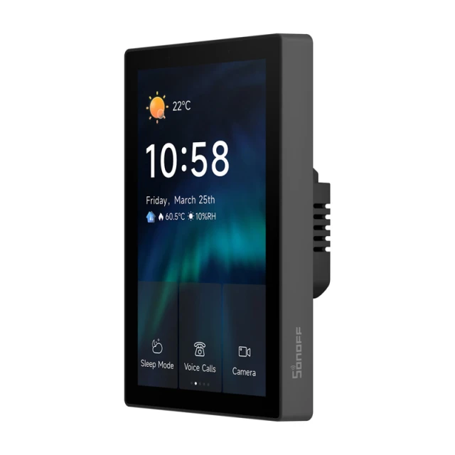 Панель керування WiFi/Bluetooth/ZigBee Matter SONOFF NSPanel Pro 120 Black (NSPanel120PB)