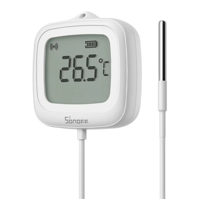 Датчик температури ZigBee LCD Sonoff SNZB-02LD (з зондом) (SNZB-02LD)