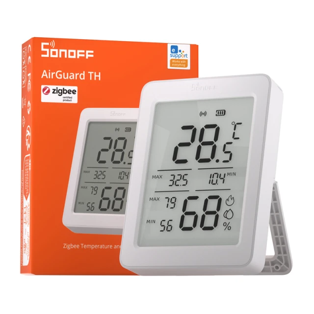 Датчик температури та вологості Sonoff AirGuard SNZB-02DR2 ZigBee LCD (SNZB-02DR2)