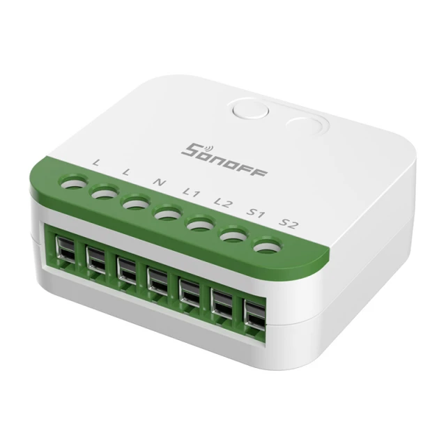 Двоканальний міні перемикач Sonoff MINI-2GS Matter (MINI-2GS)