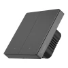 Розумний 2-канальний Wi-Fi настінний вимикач Sonoff M5-2C-86 Black (M5-2C-86M)