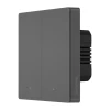 Розумний 2-канальний Wi-Fi настінний вимикач Sonoff M5-2C-86 Black (M5-2C-86M)