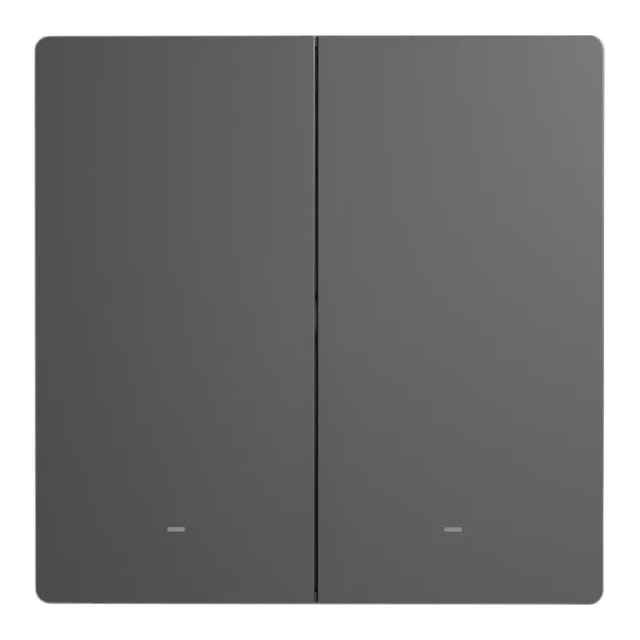 Розумний 2-канальний Wi-Fi настінний вимикач Sonoff M5-2C-86 Black (M5-2C-86M)
