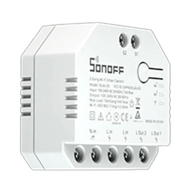 Реле Sonoff DUALR3 Wi-Fi 2-канальное White (6920075775402)