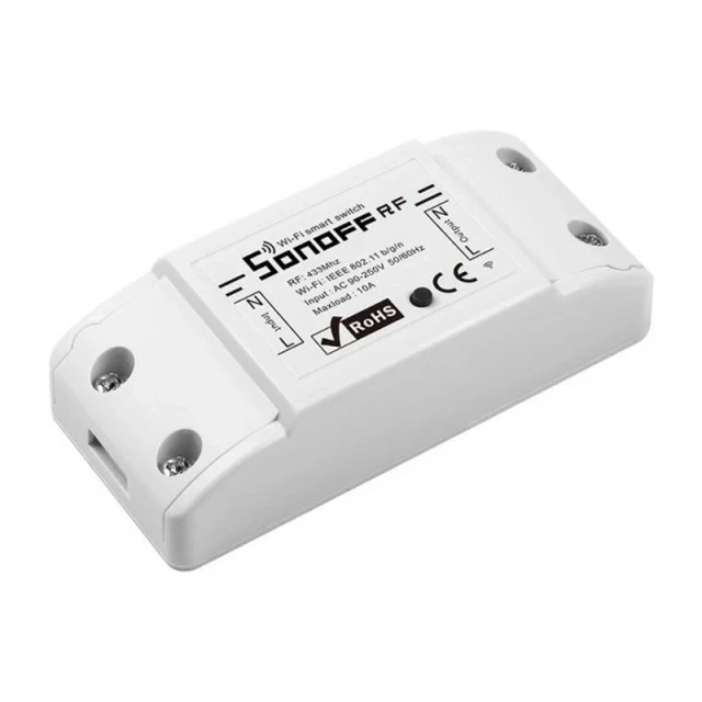 Перемикач Sonoff RFR2 Wi-Fi RF 433MHz White (M0802010002)