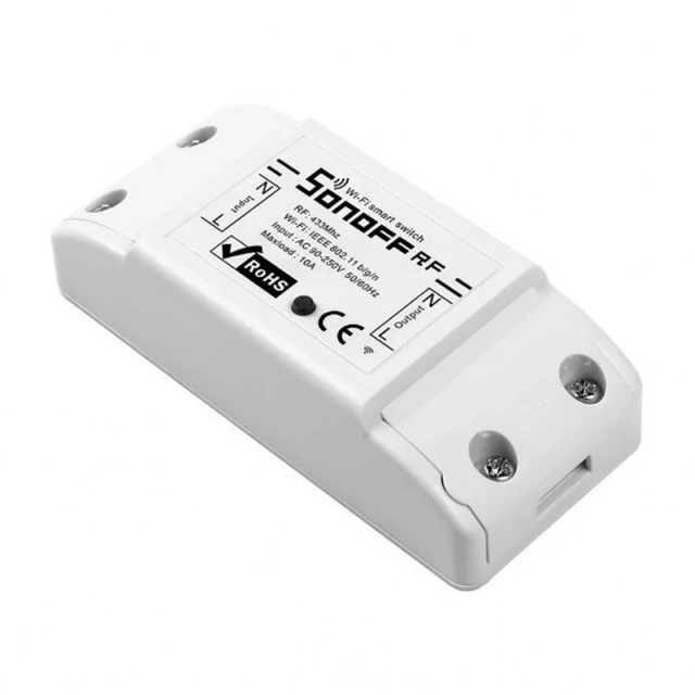 Перемикач Sonoff RFR2 Wi-Fi RF 433MHz White (M0802010002)