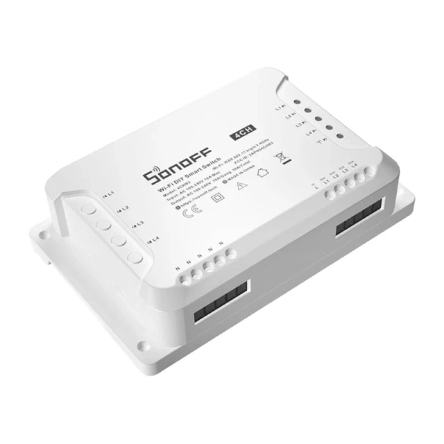 Реле Sonoff 4CHR3 Wi-Fi 4-канальне White (M0802010003)