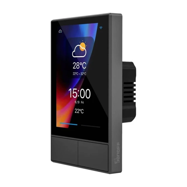Розумна панель керування WiFi Sonoff NSPanel-US Black 120mm (NSPanel-US)