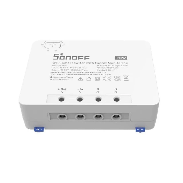 Розумний перемикач Wi-Fi Sonoff POWR3 з функцією вимірювання струму (POWR3)