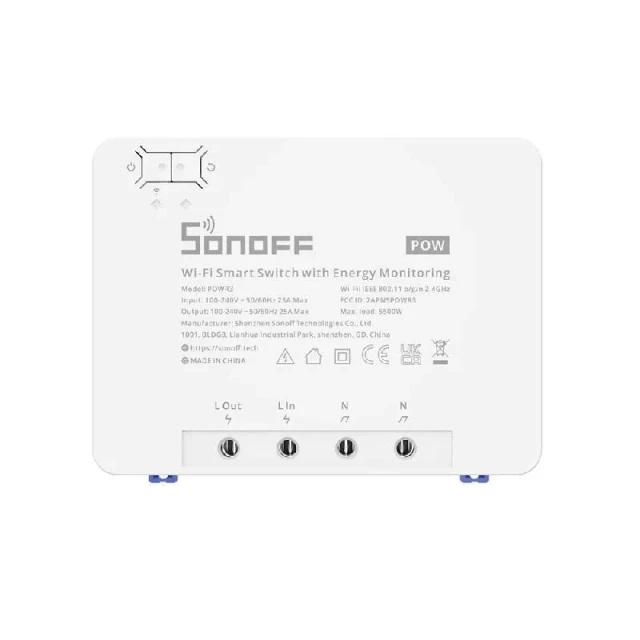 Розумний перемикач Wi-Fi Sonoff POWR3 з функцією вимірювання струму (POWR3)