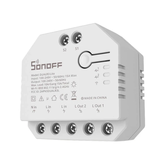 Умный переключатель Wi-Fi Sonoff Dual R3 Lite (DUALR3 Lite)
