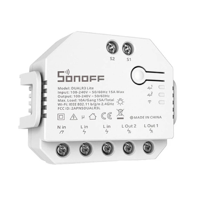 Умный переключатель Wi-Fi Sonoff Dual R3 Lite (DUALR3 Lite)