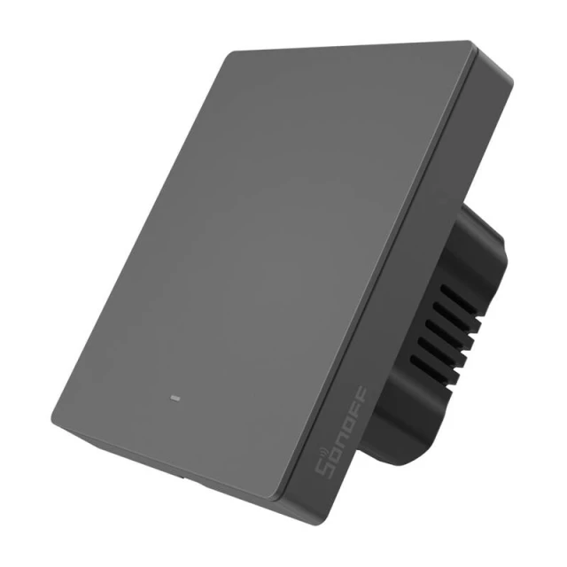 Розумний 1-канальний Wi-Fi настінний вимикач Sonoff M5-1C-80 Black (6920075777062)