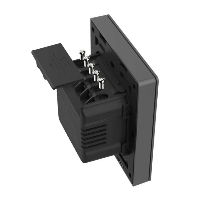 Розумний 1-канальний Wi-Fi настінний вимикач Sonoff M5-1C-80 Black (6920075777062)