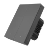 Розумний 2-канальний Wi-Fi настінний вимикач Sonoff M5-2C-80 Black (6920075777079)