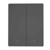 Розумний 2-канальний Wi-Fi настінний вимикач Sonoff M5-2C-80 Black (6920075777079)