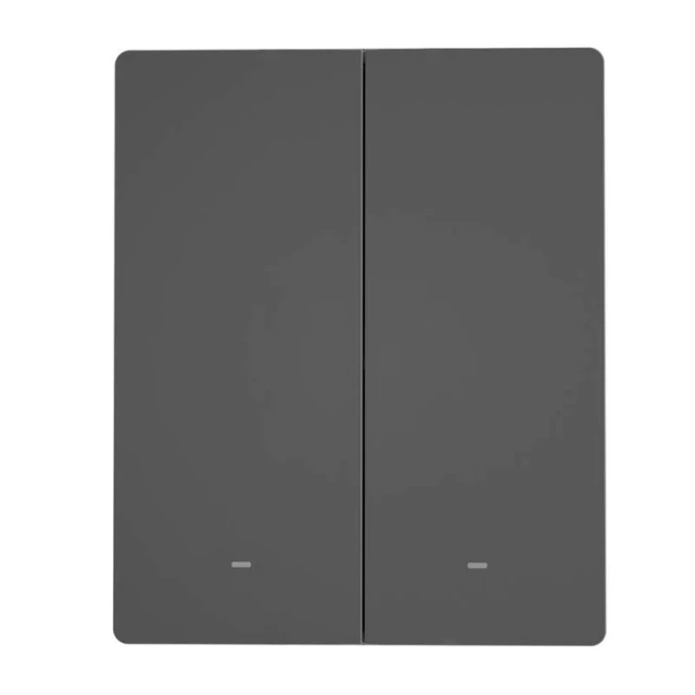 Розумний 2-канальний Wi-Fi настінний вимикач Sonoff M5-2C-80 Black (6920075777079)